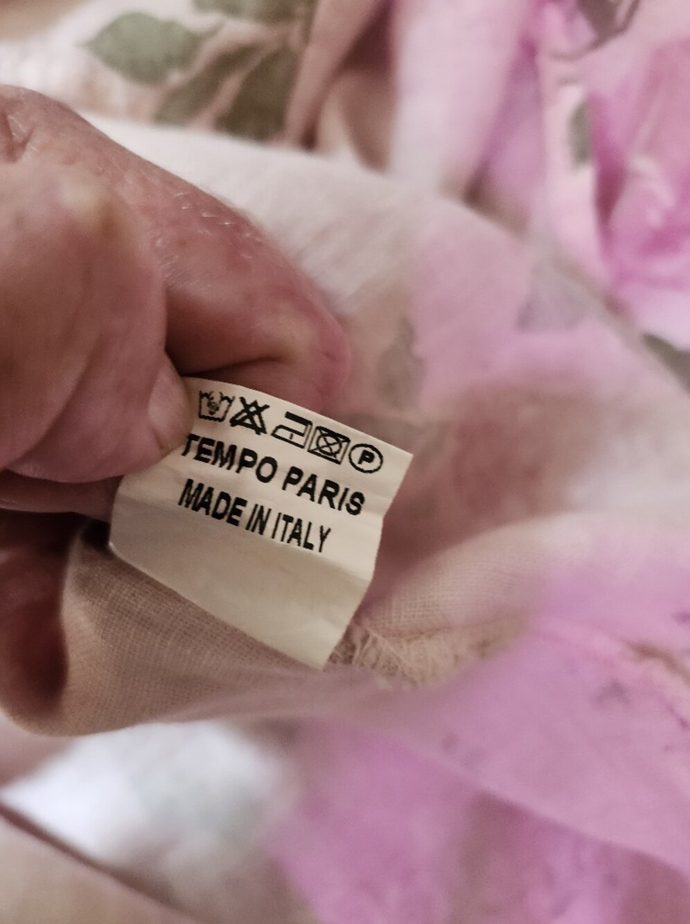 Tempo Paris Pink Rose Print Button-Front Tunic - Picture 9 of 9